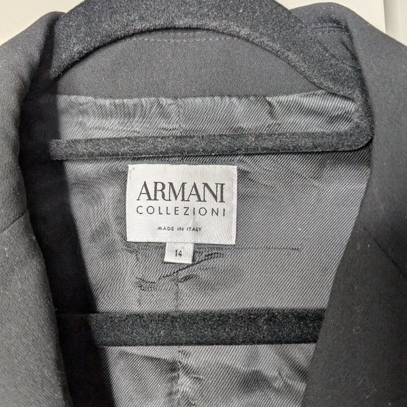 Armani Collezioni Black Wool Blazer sz 14 - Picture 3 of 8